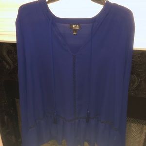 A.n.a blue blouse brand new